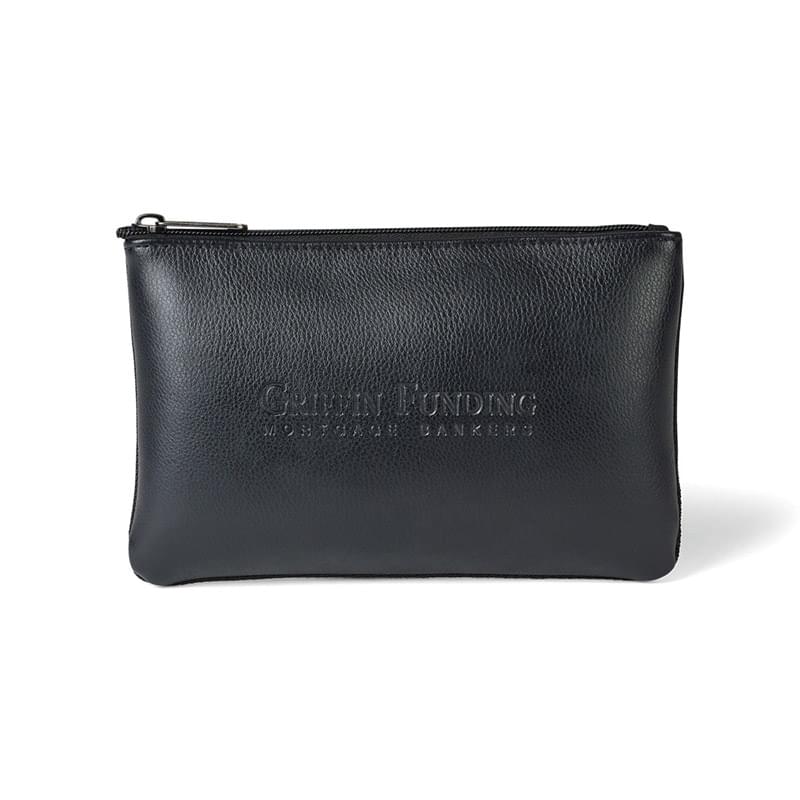 Travis & Wells&trade; Leather Zippered Pouch