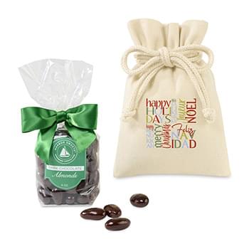 Harbor Sweets Chocolate Covered Almonds Gift Bag