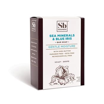 Soapbox&reg; Sea Minerals & Blue Iris Gentle Moisture Bar Soap